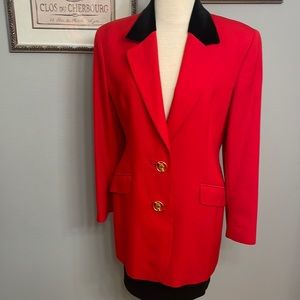 Swaine Adeney Women's Show Jacket Sz 10 UK Blazer Red Equestrian 6 US Wool